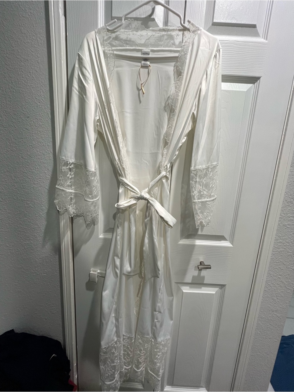 Lace-Trim Robe